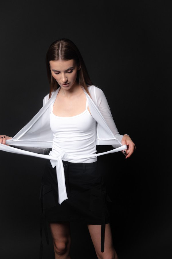 Кофта TIE с завязками white